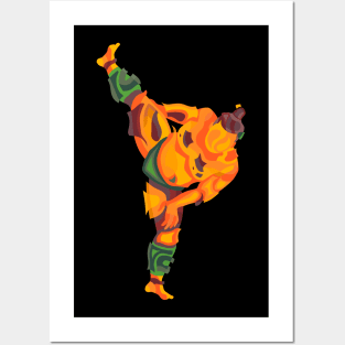 SHIKO SUMO WRESTLER STYLIZED ART Posters and Art